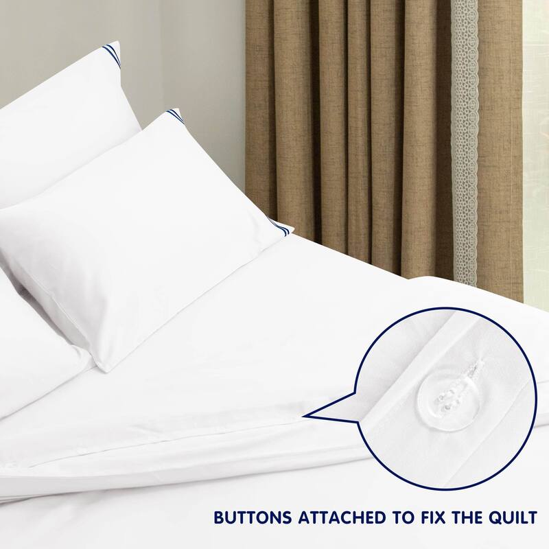 Subrtex 3Piece 1600 Thread Count Duvet Cover and Pillowcases Super