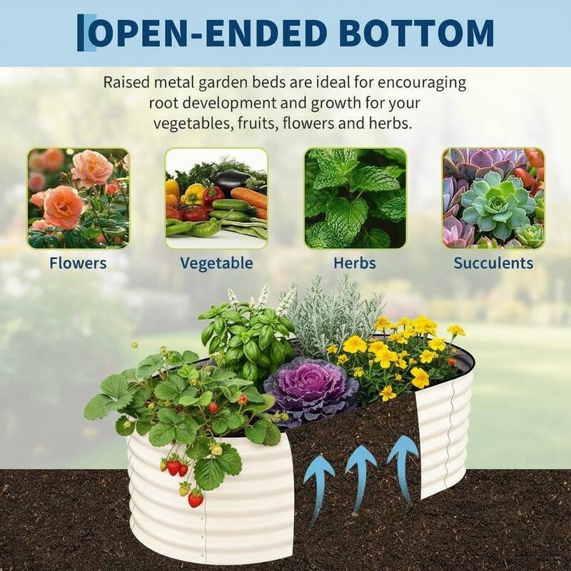 2 Pack Galvanized Raised Garden Beds