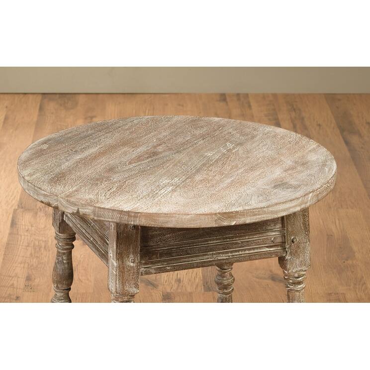 Aa Importing 48443-Br Round Cambridge End Table - 26 X 22 X 22 inches