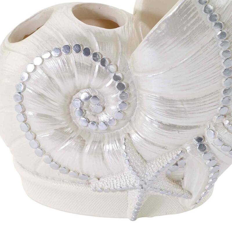 Avanti Linens Sequin Shells Toothbrush Holder - Ivory - Toothbrush Holder