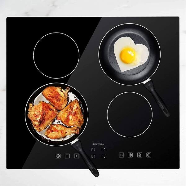 24 Inch Electric Stove Induction Cooktop with 4 Power Boost Burners