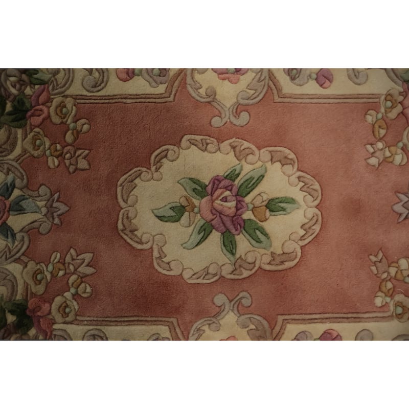 Hand Knotted Oriental 100% Wool Carpet Traditional Floral Pink Art Deco Area Rug - 3' 2'' X 2' 0''