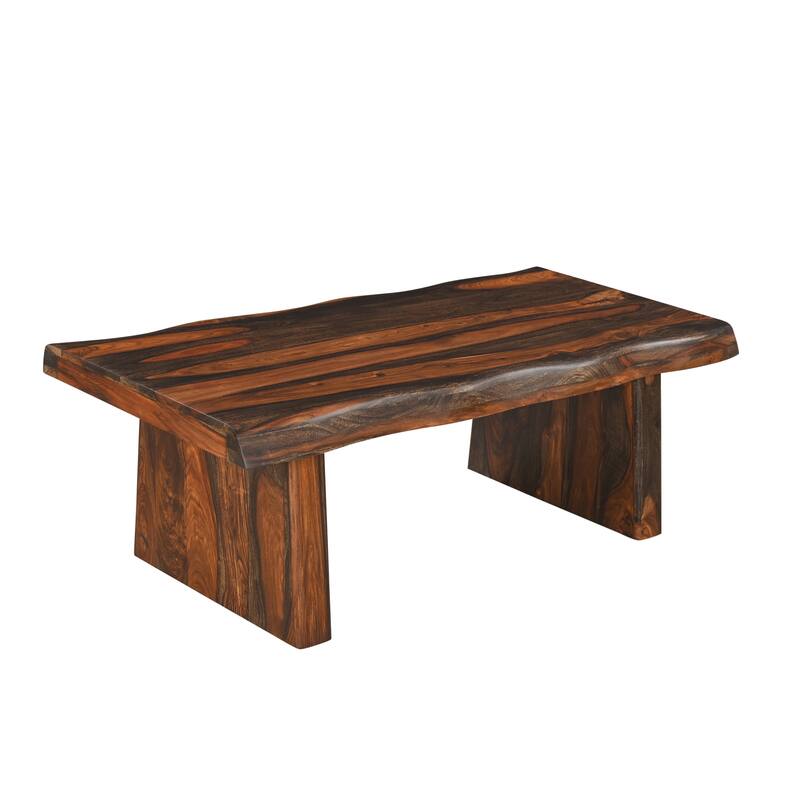 Avenue 2-piece Live Edge Solid Wood Living Room Table Set