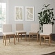 preview thumbnail 6 of 115, Gracie Modern Bar Stool, Boucle Upholstered Chair and Brushed Wooden Legs