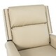 preview thumbnail 41 of 100, Echidna Transitional Genuine Leather Swivel Rocker Nursery Chair with Nailhead Trim by HULALA HOME
