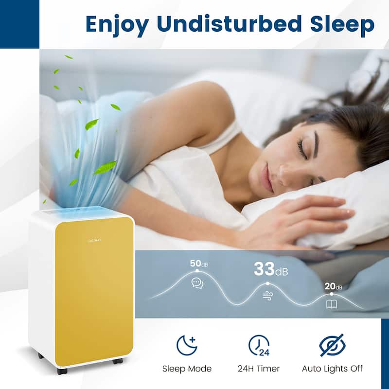 Costway Dehumidifier for Home Basement 32 Pints/Day 3 Modes Portable - See Details