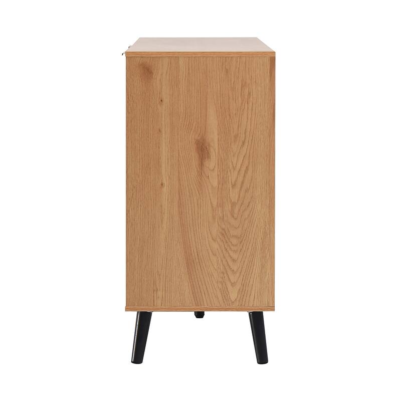 Sideboard Buffet Cabinet with 3 Drawers and 2 Doors