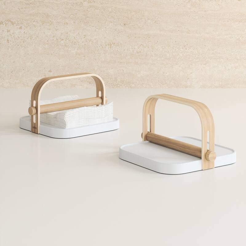 Bellwood Napkin Holder - white/nature