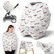 preview thumbnail 1 of 4, Sweet Jojo Designs Vintage Airplane Boy 5 in 1 Baby Car Seat and Nursing Cover Yellow Orange Red White Blue Transportation Cloud