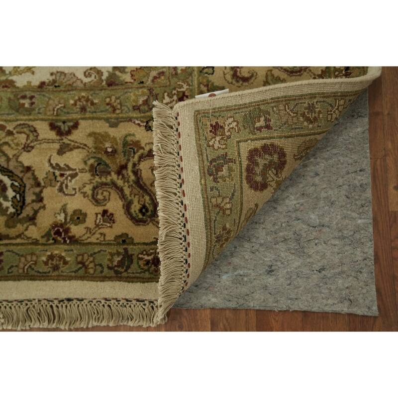 Hand Knotted Oriental 100% Wool Carpet Traditional All-Over Beige & Ivories Agra Area Rug - 10' 4'' X 8' 1''