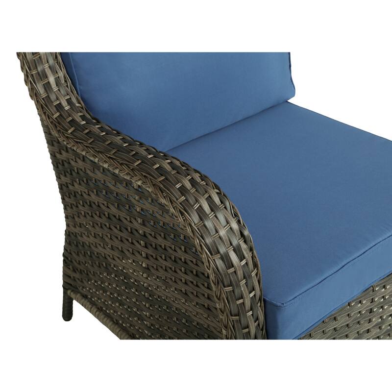 6 Pieces Outdoor Rattan Patio Furniture Set