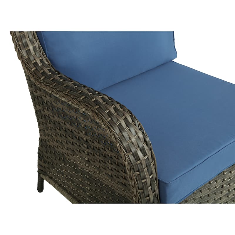 Outdoor 6 Pieces Rattan Patio Furniture Set