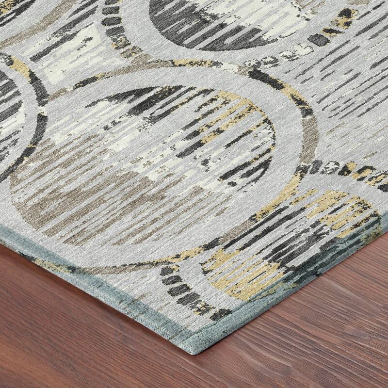 Machine Washable Indoor/ Outdoor Modern Grover Chantille Rug