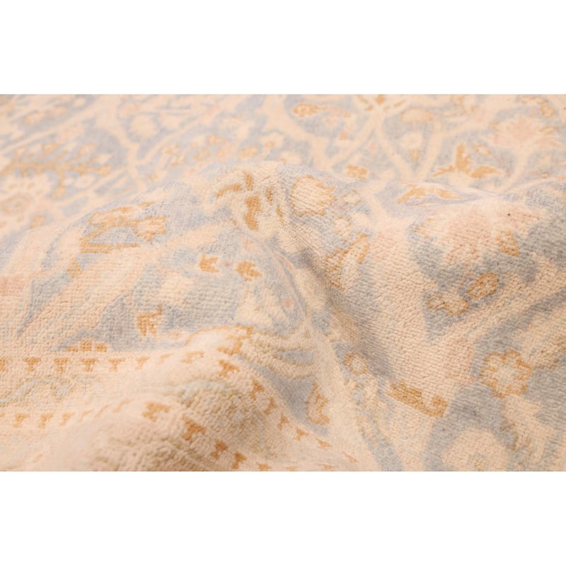 ECARPETGALLERY Hand-knotted Peshawar Oushak Light Blue Wool Rug - 8'0 x 9'9