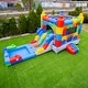 preview thumbnail 2 of 9, HeroKiddo Block Party Commercial Grade Inflatable Bounce House Water Slide Combo with Air Blower, Lightweight, Kids Outdoor Play
