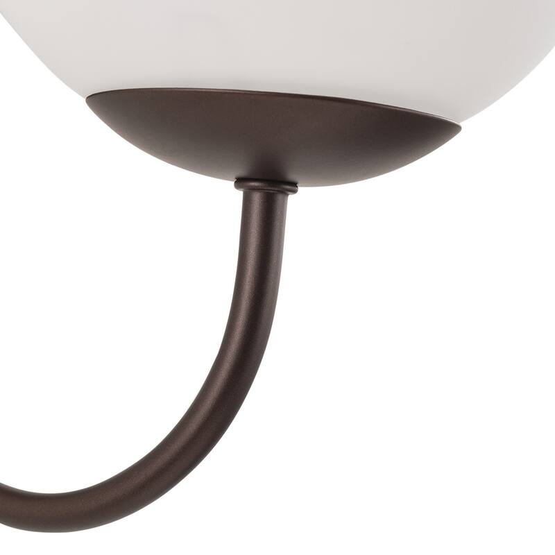 Modern Oil Rubbed Bronze Wall Sconce with Milk White Globe Glass