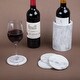 preview thumbnail 9 of 11, Creative Home White Marble Round Coaster Set (Set of 4)