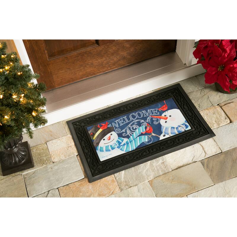22 in. x 10 in. Seasonal Sassafras Switch Mat Collection w/ Decorative Rubber Frame (Set of 5)