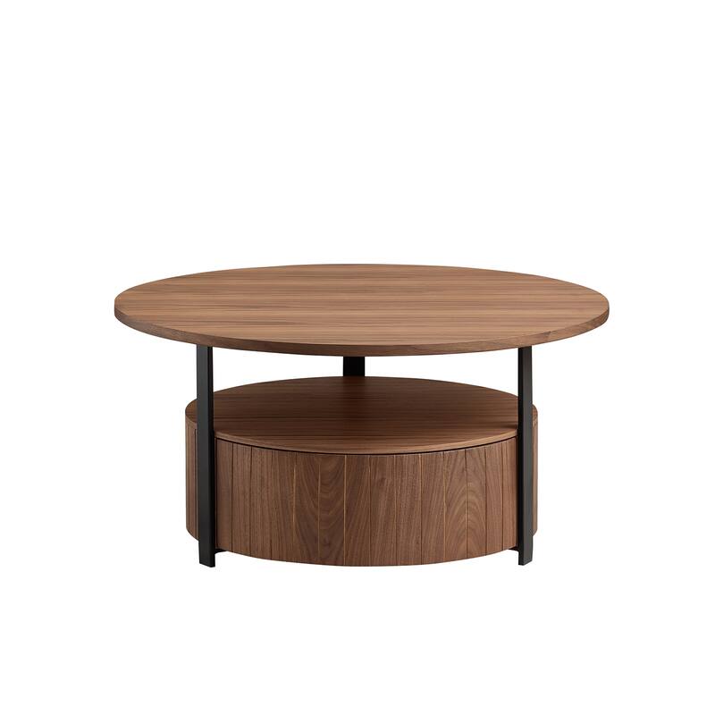 Round Storage Coffee Table