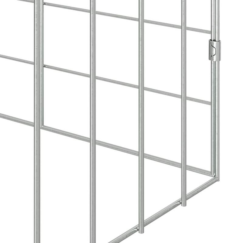 vidaXL Rabbit Cage Silver 400 x 78 x 78 cm Galvanised Steel