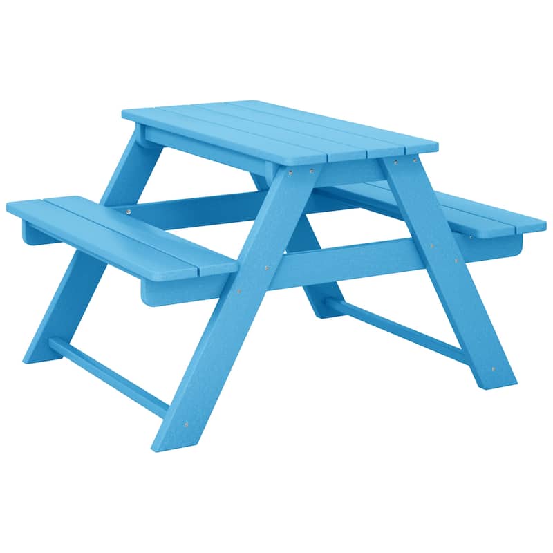 Laguna Kids Outdoor Poly Picnic Table - Pacific Blue
