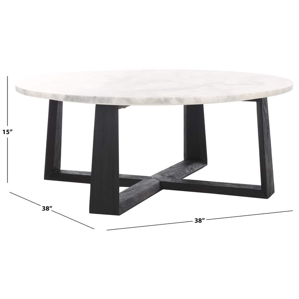 SAFAVIEH Couture Trenton Marble Top Coffee Table - 38"W x 38"D x 15"H