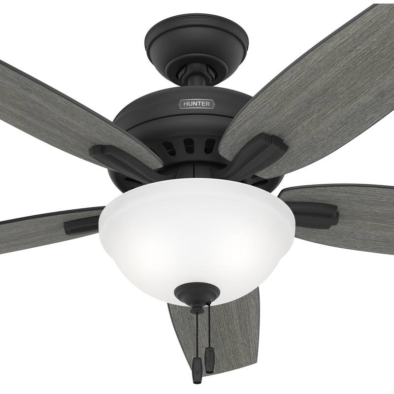 Hunter 52" Newsome Ceiling Fan with LED Bowl Light Kit and Pull Chain