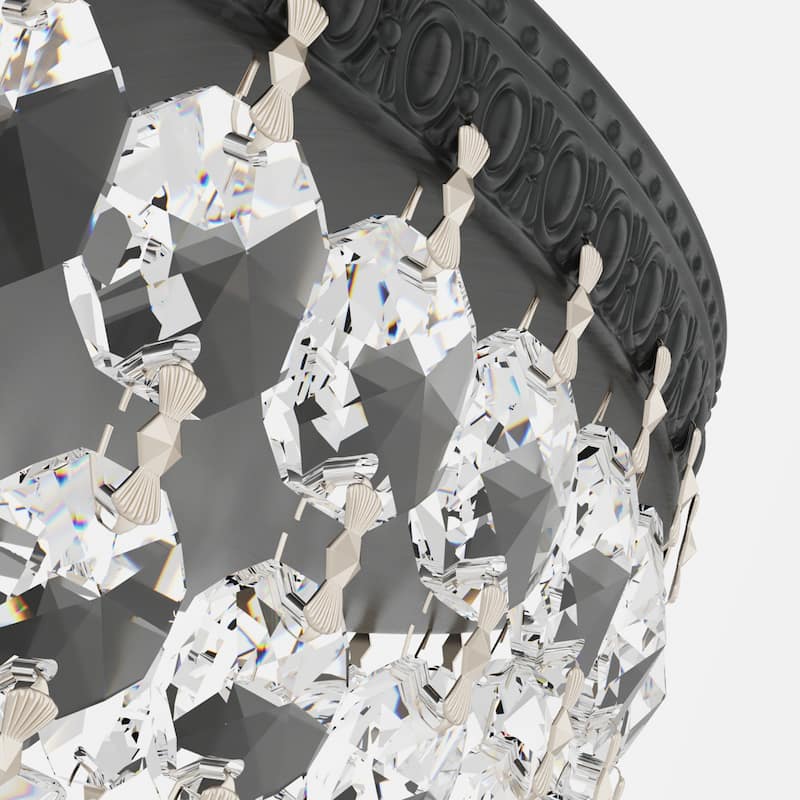 Maxax Steel Crystal Flush Mount