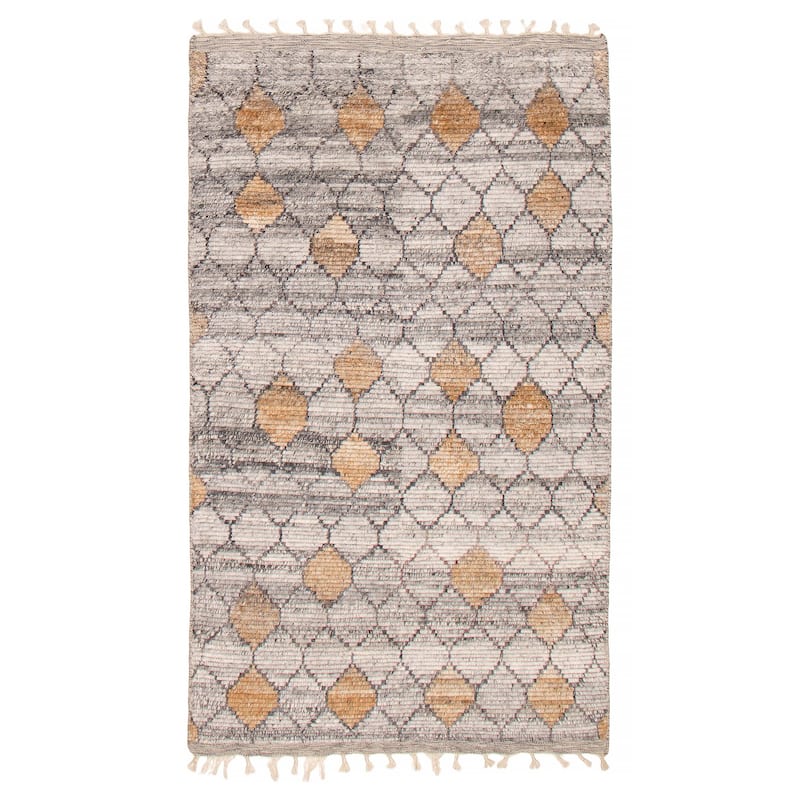 Tangier Grey Rug 4'11" x 8'2" - 4'11 x 8'2 - Light Grey - 4'11 x 8'2