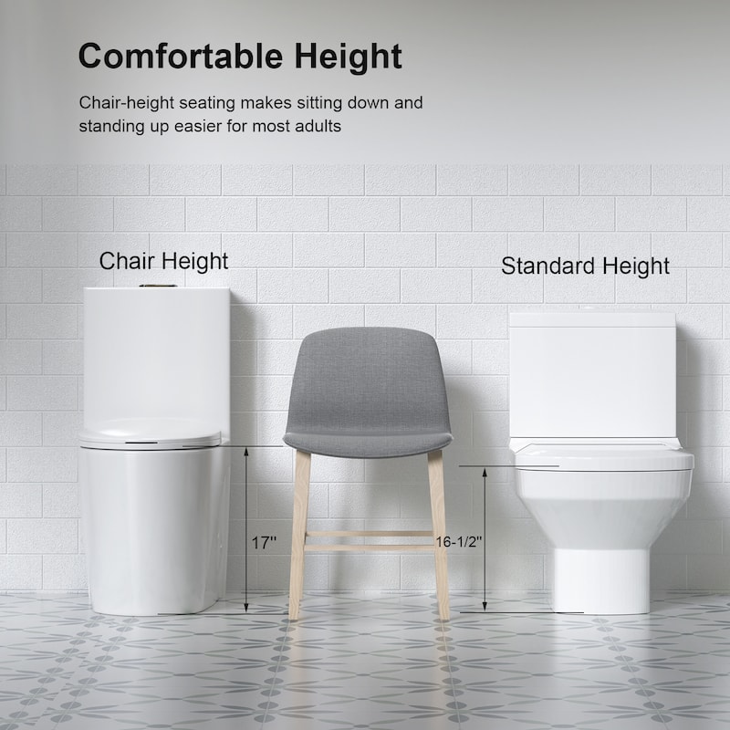 One Piece Elongated Toilet Tornado Flush. ADA Comfort Height 16.25 Inch. Dual Flush 1.1 1.6 GPF. MAP 1000g