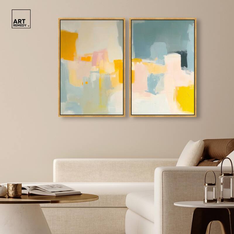 Ocean of Suns I Canvas Set of 2 by Art Remedy
