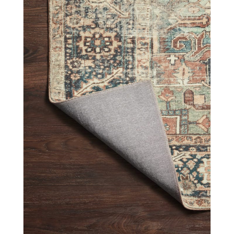 Alexander Home Sara Boho Terracotta Medallion Ultra Plush Area Rug