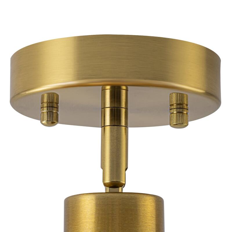 1-Light 9.84'' Globe Semi Flush Mount with Prismatic Glass