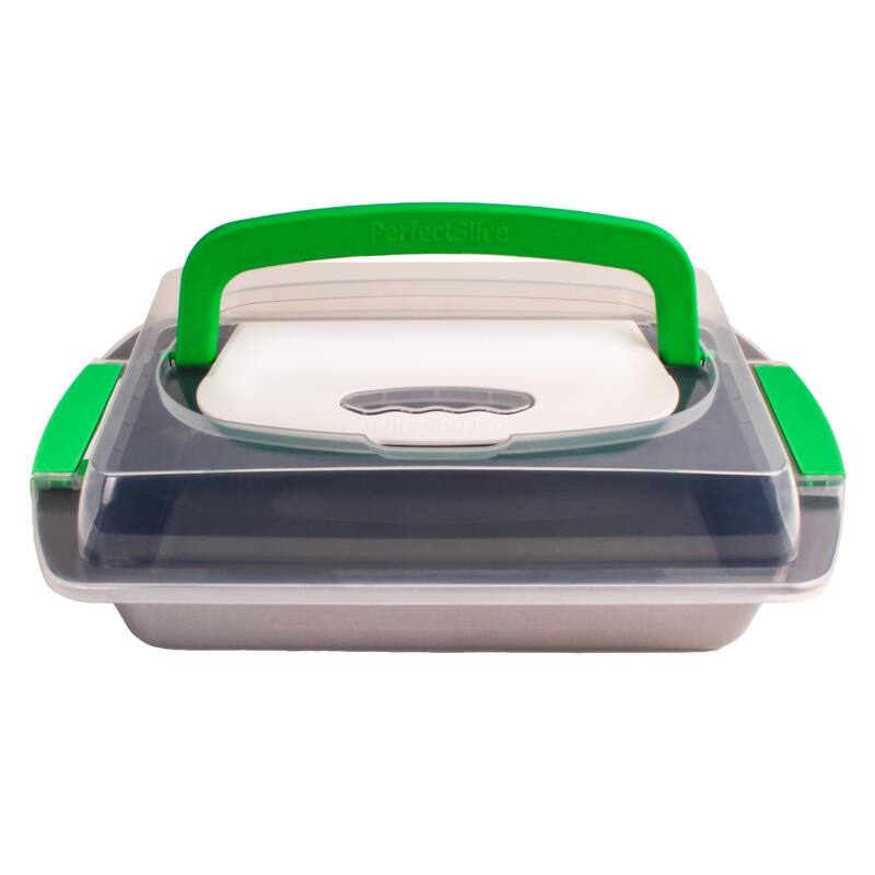 BergHOFF 11Pc Perfect Slice Bakeware Set, Silver & Green