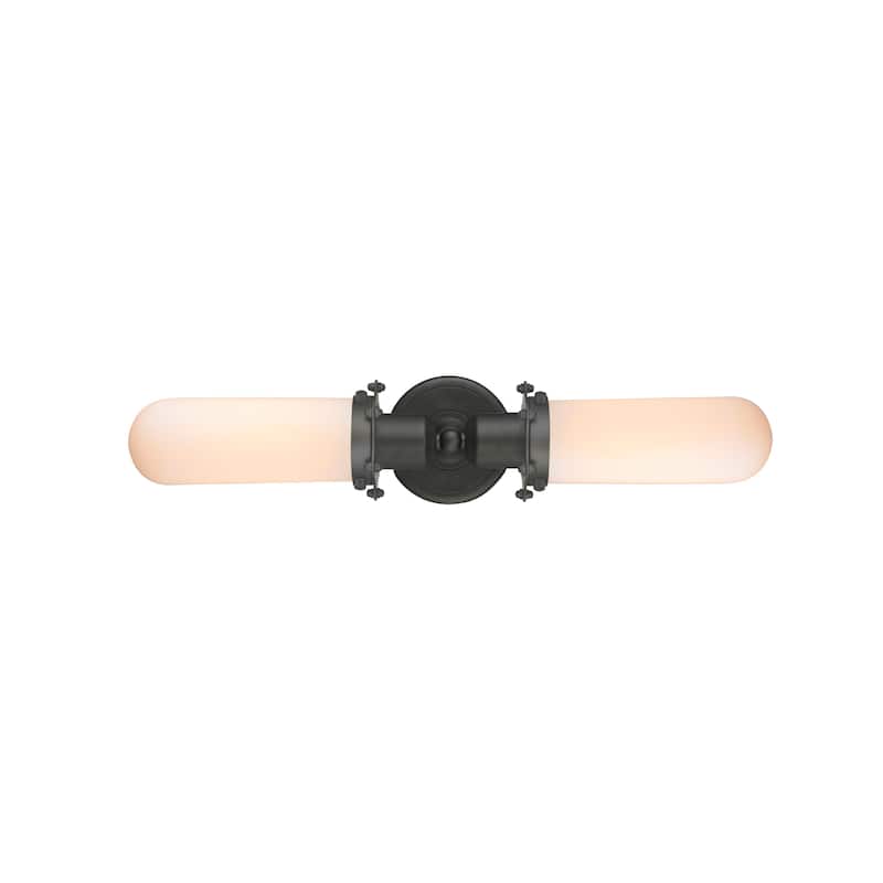 Innovations Lighting Centri 2 Light 22" Wide Bathroom Vanity Light - Oil Rubbed Bronze / Matte White Cased