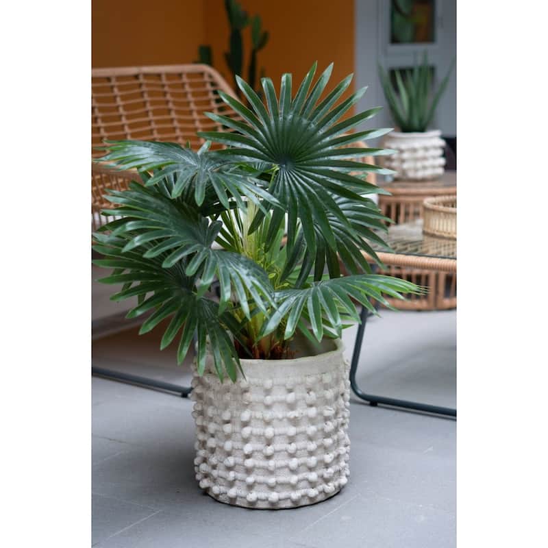 Pom Pom Cement Planters - 13.75" - 2ct