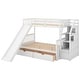 preview thumbnail 19 of 22, Twin over Full Bunk Bed with Slide, Drawers, Storage Grids & Guardrails, Space-Saving Design, Interchangeable Ladder, Grey