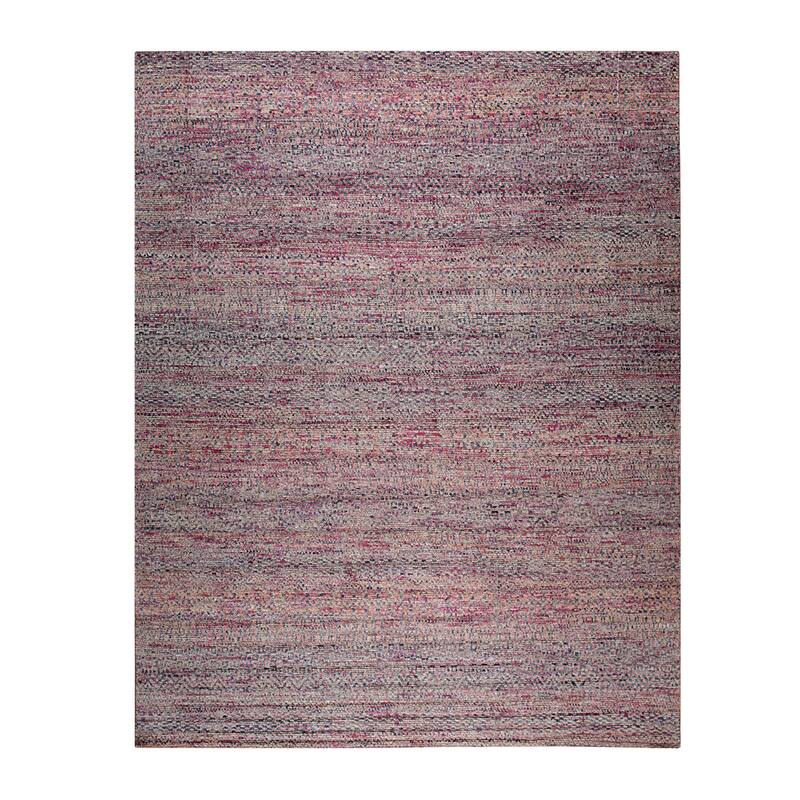 Hand-Knotted Natural Silk Oushak Rug, 10' x 14', Light Fawn/Ivory Area Rug, Elegant Luxurious Soft Texture - L