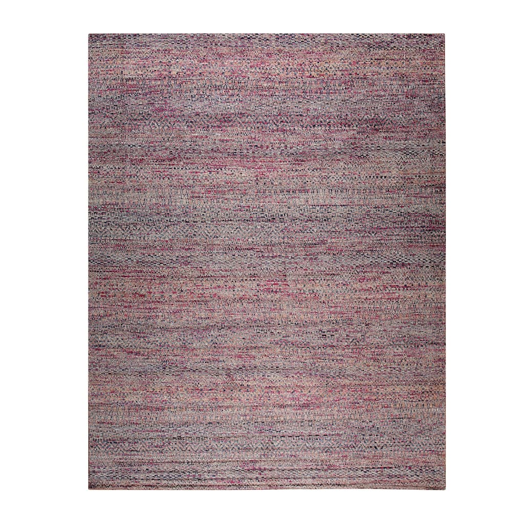 Hand-Knotted Natural Silk Oushak Rug, 10' x 14', Light Fawn/Ivory Area Rug, Elegant Luxurious Soft Texture - L