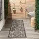preview thumbnail 71 of 103, Nourison Aloha Transitional Scroll Indoor/Outdoor Damask Rug 2' x 6' Runner - Grey