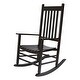 preview thumbnail 2 of 57, Porch & Den Steeplechase Genuine Hardwood Porch Rocker Chair Black