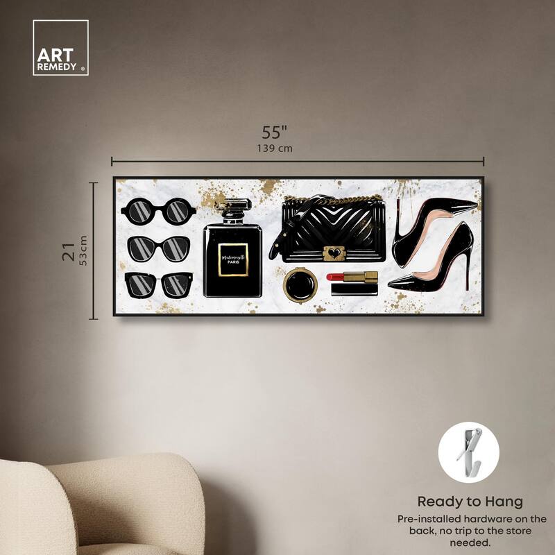 Wall of Accessories Panoramic Canvas by Art Remedy