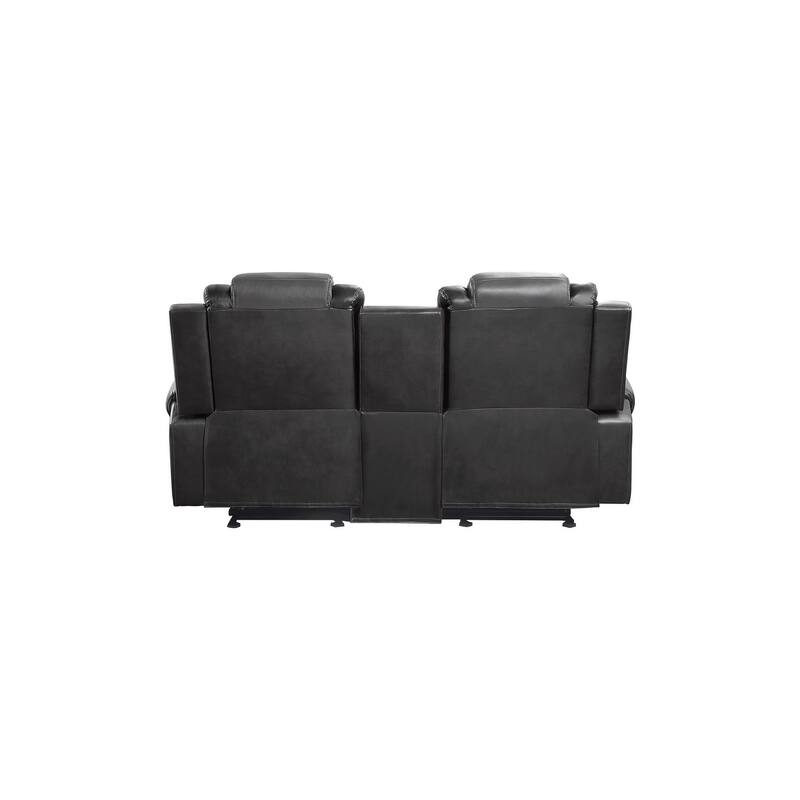 Grete Gray Premium Faux Leather Living Room Set