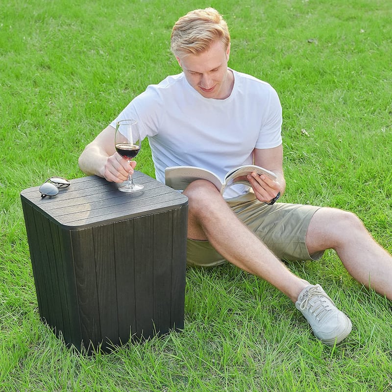 Resin trash can small terrace container