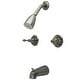 preview thumbnail 8 of 15, Victorian Two-Handle Tub and Shower Faucet Brushed Nickel