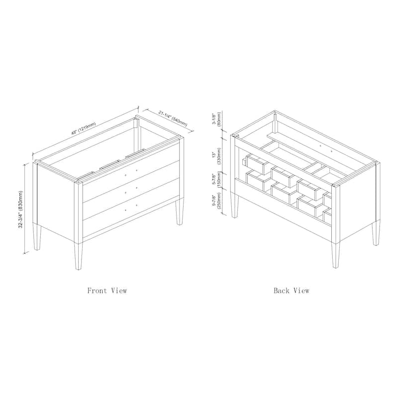 Ayer 48" Single Bathroom Vanity Set - 21D x 48W x 33H