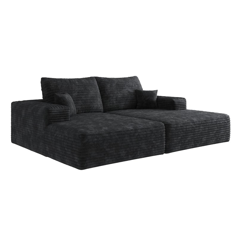 74.8-in Casual Black 2 -seater Sofa - 8' x 10'