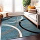 preview thumbnail 1 of 24, World Rug Gallery Contemporary Abstract Circles Design Area Rug 12' x 15' - Blue