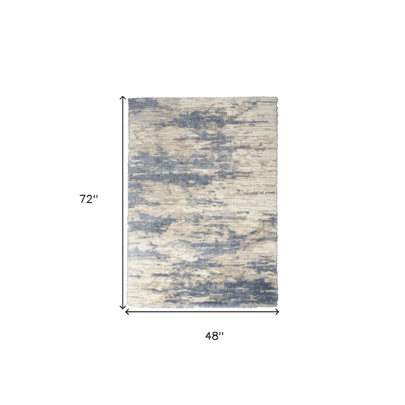 Abstract Modern Stain Resistant Soft Area Rug - 72' X '48' X '1.58