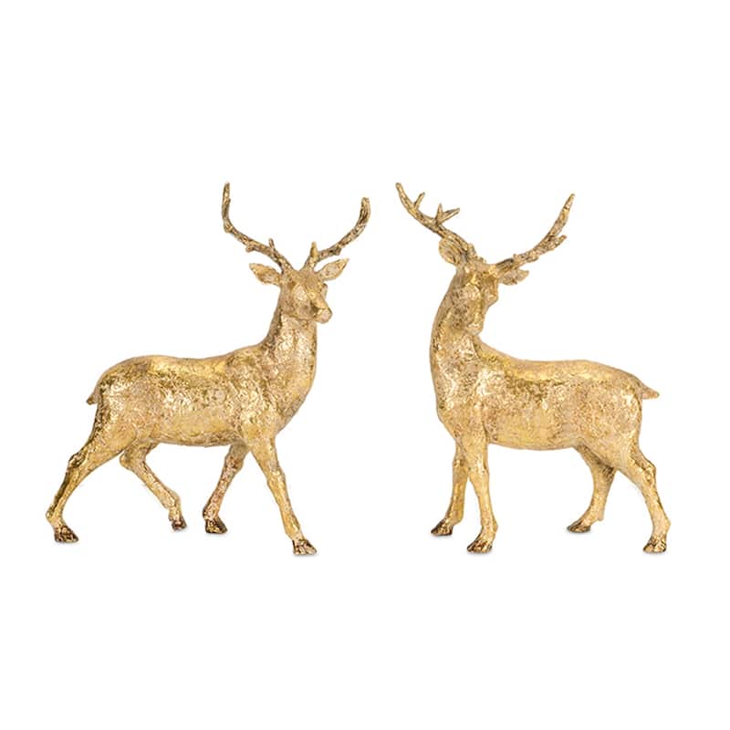 Holiday Deer (Set of 2) - Gold